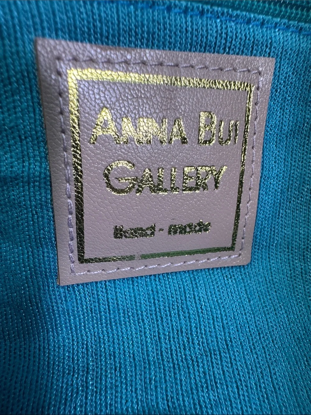 Anna Bui Gallery Handmade Tote Bag Bamboo Handles Flip Flop Appliqué